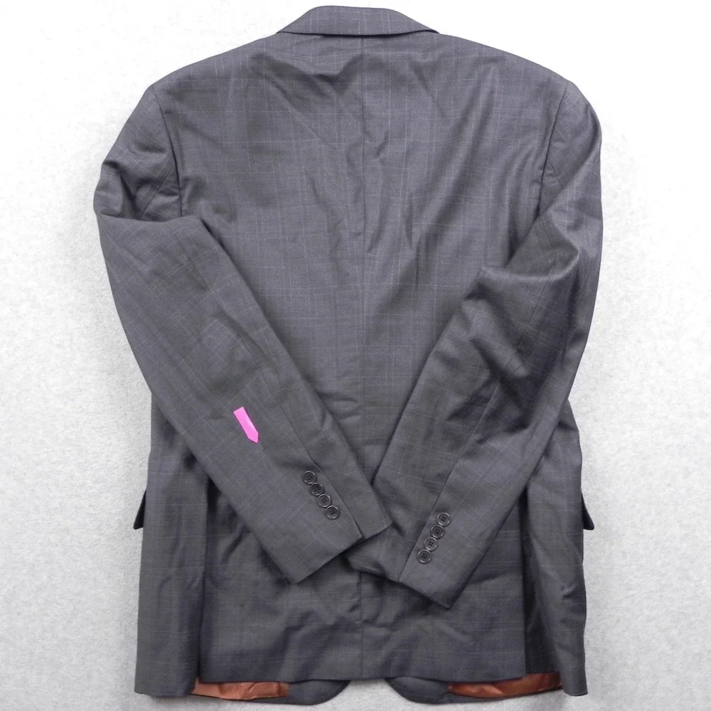 Jos A Bank Blazer Mens 42R Joseph Slim Fit Wool Suit Jacket Coat Gray Plaid